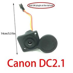 Sähköpolkupyörän latauspää Litiumakun lähtölinja Pyöreä uros- ja naaraspohja DC2.1 / 2.5 laturin pistokeliitäntä as the picture