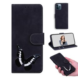 Etui til iphone 12 Pro Max Butterfly Cover Premium Læder Magnetisk- Pink Sort