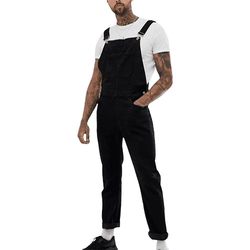 Oversize Mænds Ripped Jeans Jumpsuits Shorts Sommer Denim Bib Overalls K XXXL