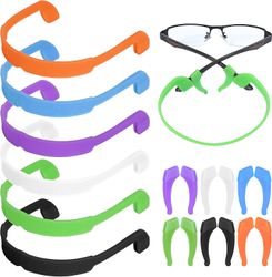 Eyewearstrapsandchains Kid Glass Strap, 6pcs Kids Silikon Briller stropper og 12stk Øre Grip Kroker Set, Fargerike Kids Sport Briller Solbriller St...