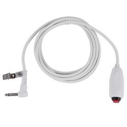 Sairaanhoitajakutsukaapeli 6,35 mm:n linja Sairaanhoitajakutsulaitteen hätäpuhelukaapeli painonappikytkimellä valkoinen