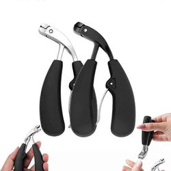 Sherum Clipmaster Pro, ergonominen, kulmikaspääinen paksujen varpaankynsien leikkuri senioreille Kaikki black