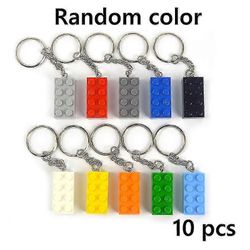 Diy Building Blocks Key Chain Hanging Ring Bricks Tarvikkeet Avaimenperä Creative Brick Kits Yhteensopivat Kaikki tuotemerkit Lelut 2x4 10kpl