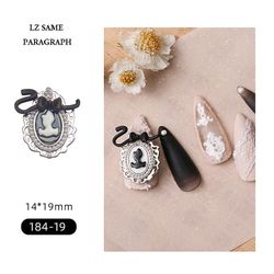 Manicure Zircon smykker Pearl Luksus Palace Mørk barok neglebjørn Dekoration 18419