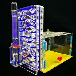 Suuri tila muurahaispesä elävät muurahaiset koristeellinen elinympäristö hyönteisstudio häkki lemmikkihuvila akryylikaupunki 3D-B1 muurahainen unel...