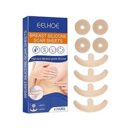 Silikoniarpilevyt Silikoniarpilevyt rinnoille 8 kpl rintojen pienennys arpien leikkauksen jälkeen, arpien poistolevyt 4 paria