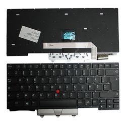 Power4Laptops Lenovo Thinkpad E14 med markør baggrundsbelyst sort fransk layout udskiftning laptop tastatur