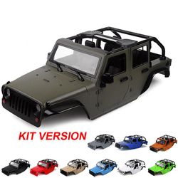 313mm konvertibel åben Jeep Wrangler 1/10 RC kropsskal til aksial SCX10 90046 Blå