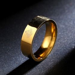Bricks Masons Firkantet kompas g sølv frimurerisk ring 6 mm guld 12