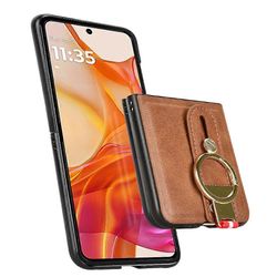 Nahkakotelo Motorola Razr 50: lle Ruskea