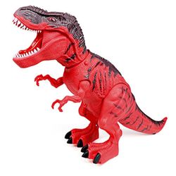 Tyrannosaurus T-rex Kävely Realistiset äänet Akkukäyttöinen dinosaurus Lasten lelu punainen