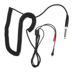 Hodetelefon kveilet o kabel med adapter for Sennheiser HD25/HD560/HD540/HD430/HD250