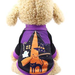 Husdjurskläder Hundtull för Halloween Dunjacka T-shirt För Chihuahua Puppy Yorkshire Terrier Puppy Bulldog Ropa Perro Häxa XL for 4-5kg