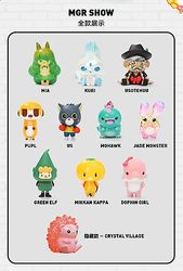 Bicaco Hot Designer Blind Box Shushdog Green Mail Essence Doll Cute Doll jente Gift Home Decore Kawaii Tilbehør Anime Figur Modell En hel boks