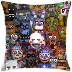 Pehmeä ja kestävä FNAF Five 5 yötä Freddy's Game Gamer Gaming Cosplay -lahja koristeelliset tyynynpäälliset sohvalle sohvatyynytyynyliina 18x18