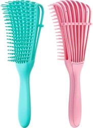 Ny, lämplig Detangling Brush för hår, Soft Detangler Comb För Kinky Wavy Lockigt, Coily, Tjockt Hår, Lossa Lätt Med Våt / Torr, Inget drag eller sm...