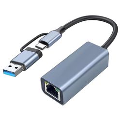 USB 3.0 til Ethernet-adapter med USB C til Rj45 Gigabit Lan 1000 Mbps kablet nettverk, nettverkskort, for Windows