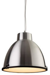 Firstlight Lighting Manhattan 1 Light Dome Loft Vedhæng Aluminium, Mattered Glass, E27