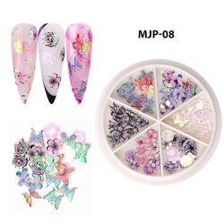 Handuo Nail Artchristmas Farve Blomst Butterfly Sæt, Nail Art Diy Håndværk Jewelry Sets8