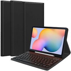 Yhteensopiva Samsung Galaxy Tab S6 Lite / S6 Lite (2022) -nahkakotelon kanssa, jossa on irrotettava näppäimistötelineen kansi Musta