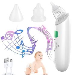 Neseaspirator for baby baby nesesuger med silikonspisser og 3 justerbare sugeintensiteter komfortabel, trygg og stille neserenser bærbar