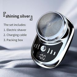 Miniparranajokone: USB-ladattava, vedenpitävä partakone hopea