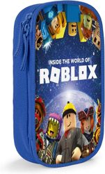 Kerota TI895 Roblox penaali, matkakosmetiikkalaukku, suurikapasiteettinen vetoketjullinen penaali, paperitavaran säilytyslaatikko, syntymäpäivälahj...