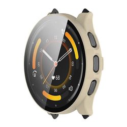Garmin Venu 3 -kellokotelo, monipuolinen PC-suoja HD-karkaistulla lasikalvolla Ivory White