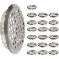20 kpl 53 mm RUOSTUMATON TERÄS tuuletussäleikkö pyöreä verkko hengittävä