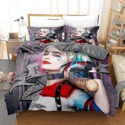 Harley Quinn Suicide Squad Sengetøy Quilt Cover Pillow Cover Single Double King Style 34 S 90*200two-piece