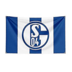 3x5 FC Schalke 04 -lippu, polyesteripainettu kilpa-urheilubanneri sisustukseen A 60 x 90cm