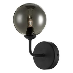 Dar Lighting Feya væglampe Matt Sort Røget Glas, 1x G9