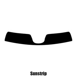 Window-Tint Sun Strip til Peugeot 307CC - 2003 til 2008 pre-cut sunstrip 5% limo sort