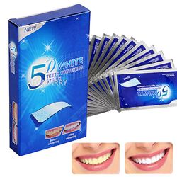 Duruimi 14pc 5d tenner bleking strimler hvit tann tannsett oral hygiene omsorg stripe