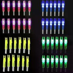 6kpl automaattiset LED-jousiammunnan nuolet valaistut Nocks 62mm Arrow Nock Tail metsästysnuolen varren tarvikkeet Korkealaatuiset