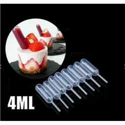 HSKMALL Kake dekorere forsyninger 50pcs 4ml plast overføring klemme pipetter dropper for cupcake iskrem gjør