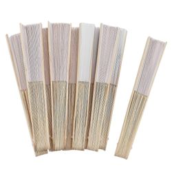 10 kpl 21 cm valkoista kangasviuhkaa, silkkiviuhkaa hääjuhliin valkoinen