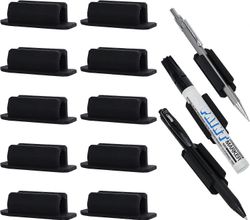 Unbrand 10kpl kynänpidike työpöydälle, liimakynänpidike luokkahuoneen leikepöydälle, silikonikynäpidike ja tussinpidike pöydän järjestäjälle Musta