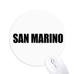 San Marino Landenavn Sort runde Skridsikker gummimuspude Spil Office Musemåtte