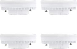 Sett med 4 GX53 LED-pære 9w nøytral hvit 4000k, 900lm, 120,15w-18w Cfl-ekvivalent, ikke-dimbar [energiklasse A]-g