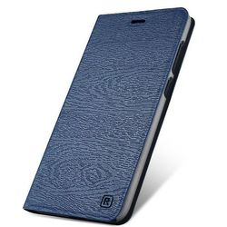 AIR Slim Wood Grain PU Sag til Xiaomi Mi Max 2 - Blå