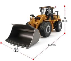 Aito uusin 2021 Huina 1567 1/24 mittakaavan RC-pyöräkuormaaja 7.4v 600mah 9 kanavaa yli 8-vuotiaille x0121 Tyyppi 1567