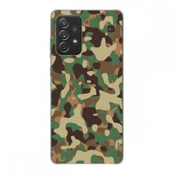 Crazy Kase Cover Til Samsung Galaxy A72 I Fleksibel Silikone 1 Mm, Militær Camouflage