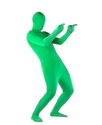 Joustava vartalon vihreän näytön puku videokroma-avain mukava tausta näkymätön vaikutus tiukka puku body cosplay-puvut G 180cm