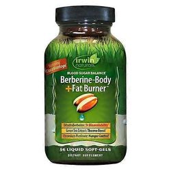 Irwin Naturals Berberine Body Plus rasvanpolttaja, 56 pehmeää geeliä