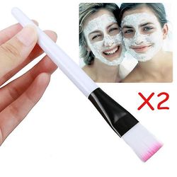 2stk Ansigtsmuddermaske Flad børste Silikone Makeup Ansigt Skønhedspleje Kosmetisk Applikator