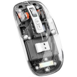 M133 läpinäkyvä Bluetooth/2.4G langaton pelihiiri RGB kevyt tietokone kannettava tietokone (CE-sertifioitu) Monivärinen Style C