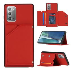 Gangxun Sag til Samsung Galaxy Note 20 Vintage Cuir Cover Læderetui Kofanger - Rouge