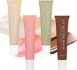 4kpl huulivoivoidetta kuiville ja halkeileville huulille, sävytetty huulinaamio Lip Care Butter Conditioning välittömään kosteuteen, kiiltoon ja ko...