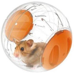 Silent Hamster Mini Kører Aktivitet Øvelse Ball 4,72 tommer Legetøj Transparent Hamster Ball orange